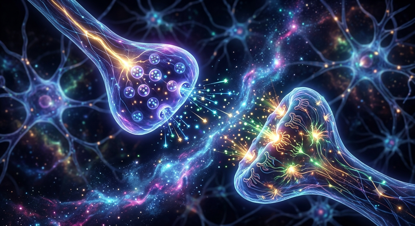 Imagen artística de una sinapsis